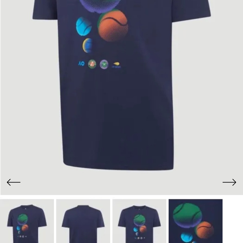 Wimbledon Tennis Navy Graphic T-Shirt